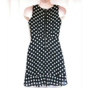 Dresses - Black Dress with Cream Polka-Dots Size S Dresses - Black Dress with Cream Polka-Dots Size S